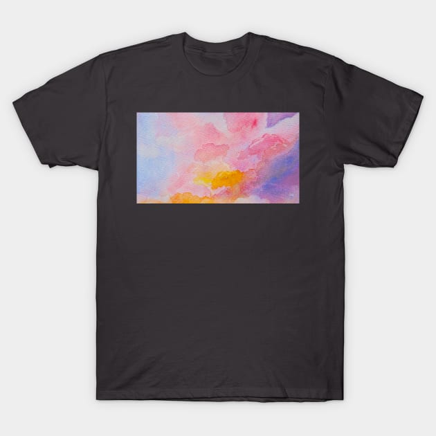 Dreamy Watercolour Cloudscape T-Shirt by beesting